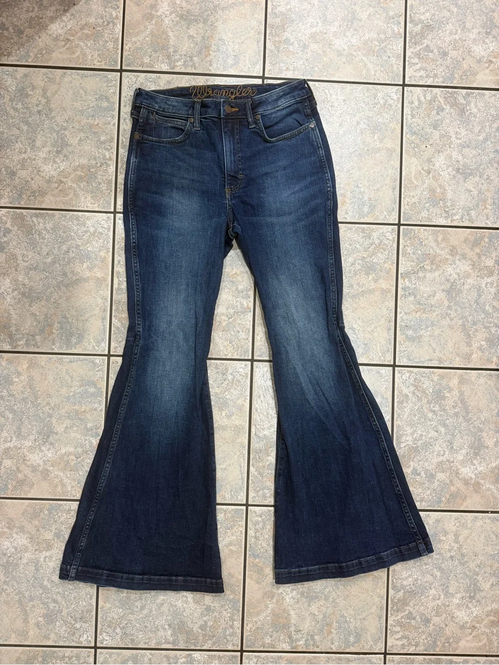 Wrangler Retro Mae Mid Rise Trouser Flare Jeans